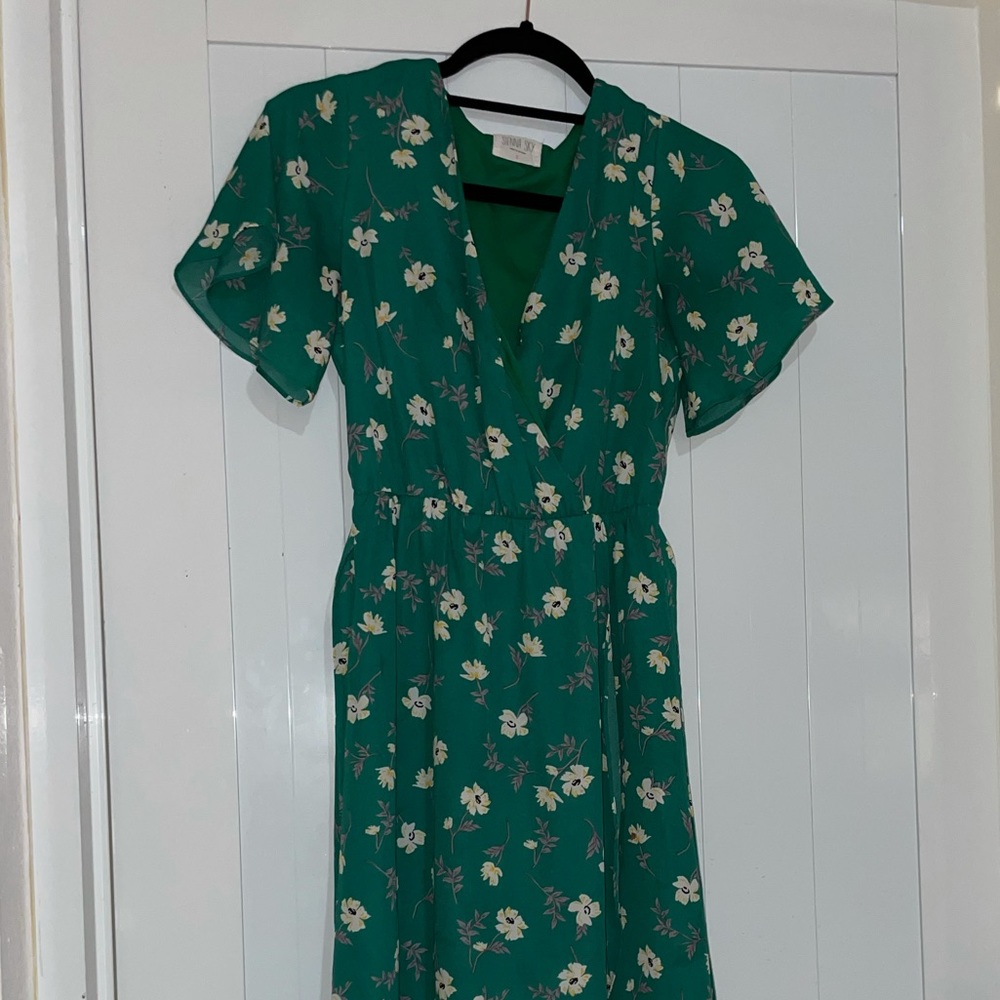 Floral green dress